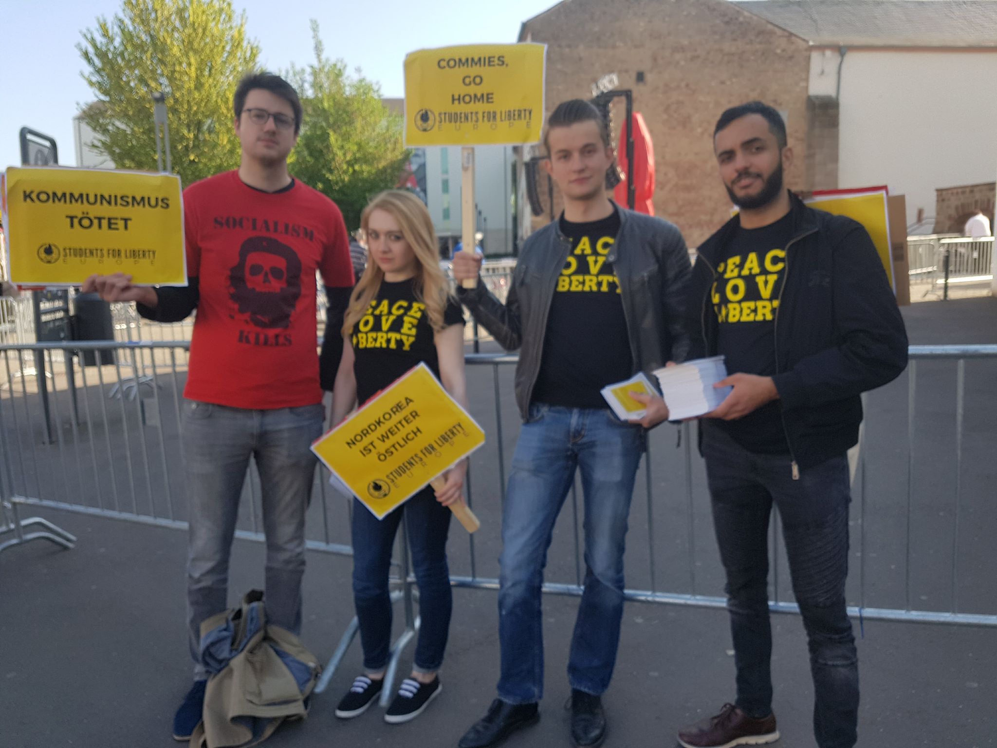 Students For Liberty protest unveiling of Marx statue in Germany